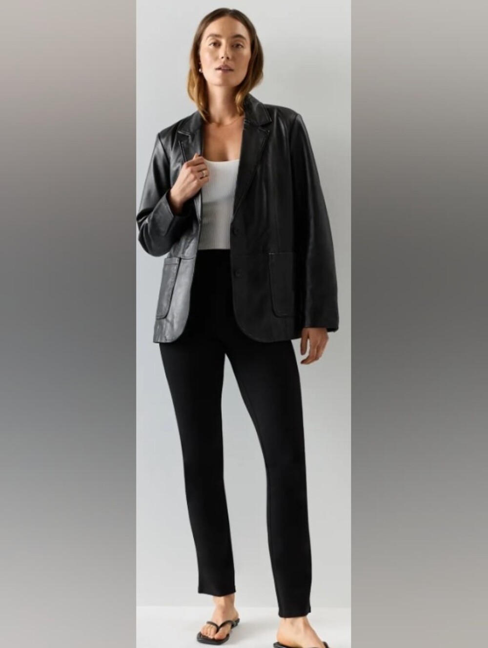 Quince Black Ponte Pants Stretch Brunch Travel Business Casual Capsule Wardrobe